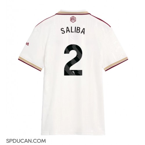 Zenski Nogometni Dres Arsenal William Saliba #2 Rezervni 2025-26 Kratak Rukav